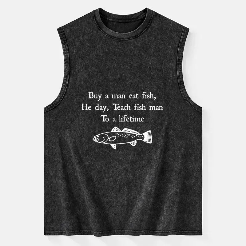 Vintage washed unisex tank for casual wear