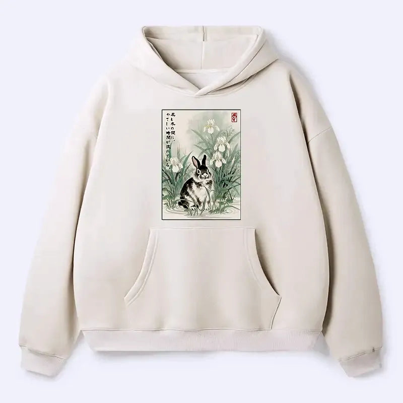 Japanese rabbit iris hoodie free shipping