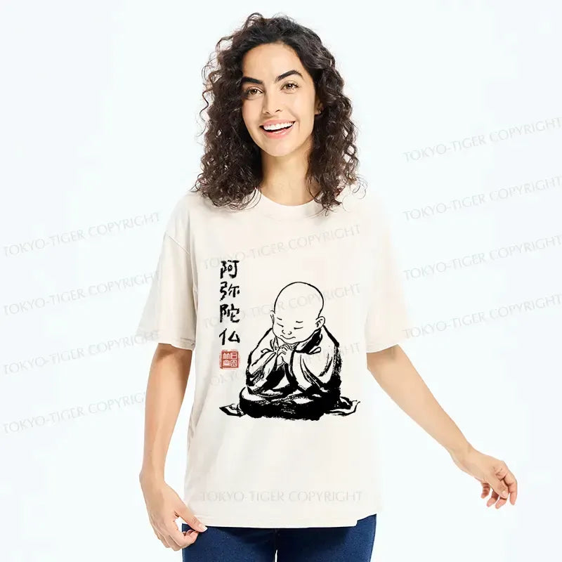 Funny Zen Washed T-Shirt for Daily Wear