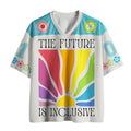 Trendy Rainbow Mesh Jersey for Streetwear
