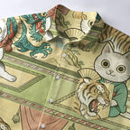 Kyoto lion cat shirt for daily wear