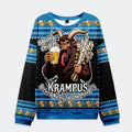 Kyoto-Lion Krampus Drinking Beer Christmas Ugly Sweatshirt