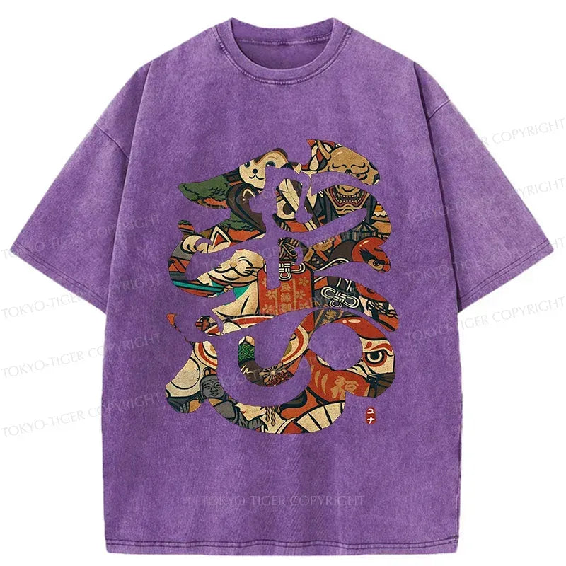 Japanese Evil Kanji Washed T-Shirt