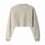 Japanese washed crop sweatshirt for women
