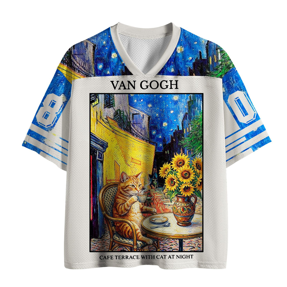 Kyoto-Lion Van Gogh Cafe Cat Mesh Jersey