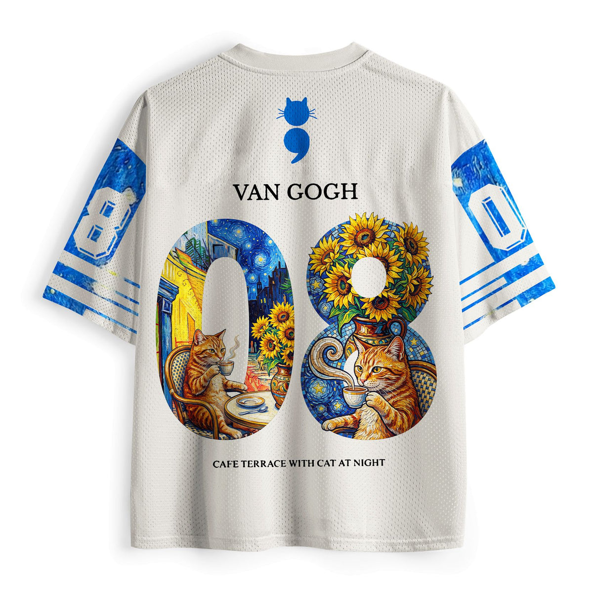 Kyoto-Lion Van Gogh Cafe Cat Mesh Jersey
