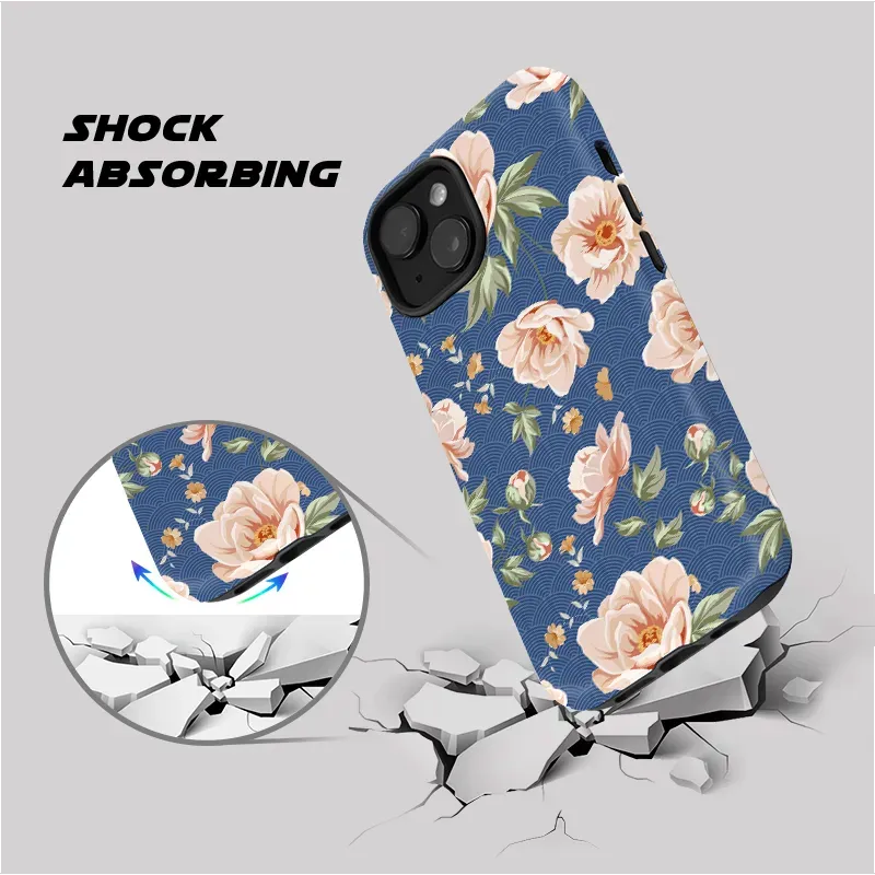 Kyoto-Lion Flowers In The Waves Phone Case