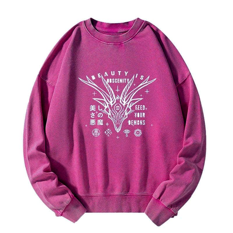 Japanese Washed Sweatshirt for Streetwear