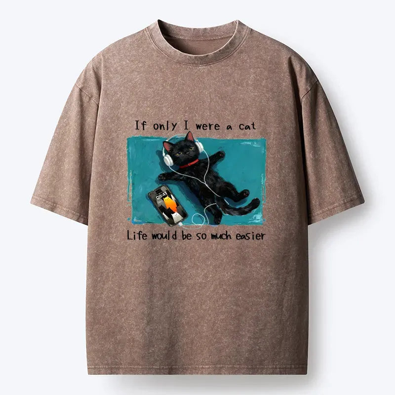 Japanese Vintage Cat T-Shirt for Daily Wear