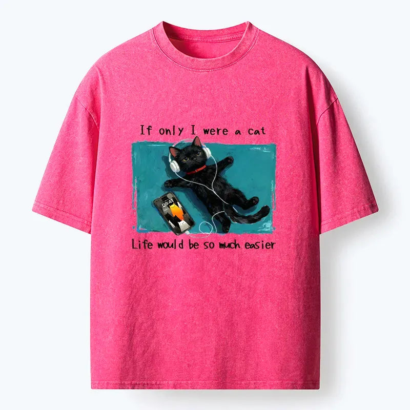 Japanese Vintage Cat T-Shirt for Daily Wear
