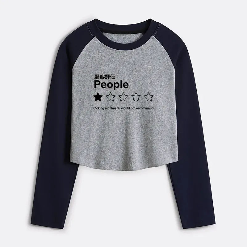 Japanese Vintage Crop T-Shirt for Summer