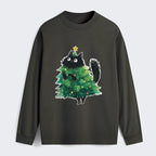 Kyoto-Lion Christmas Tree Cat Japan Classic Long Sleeve T-Shirt