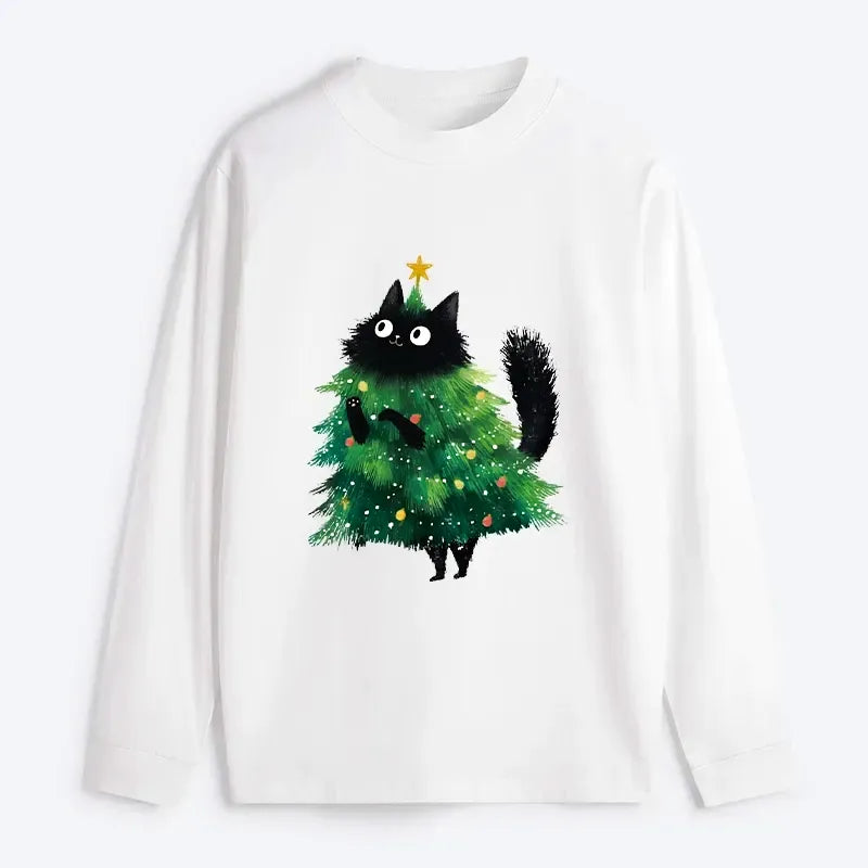 Kyoto Lion Christmas tree cat shirt