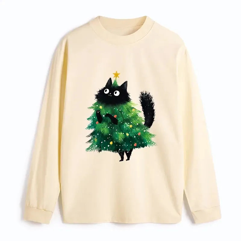 Kyoto Lion Christmas tree cat shirt