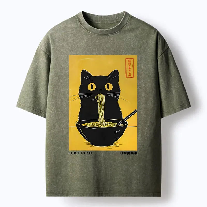 Funny Cat Ramen T-Shirt Gift Idea