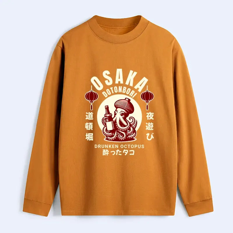 Japanese Retro Octopus Long Sleeve