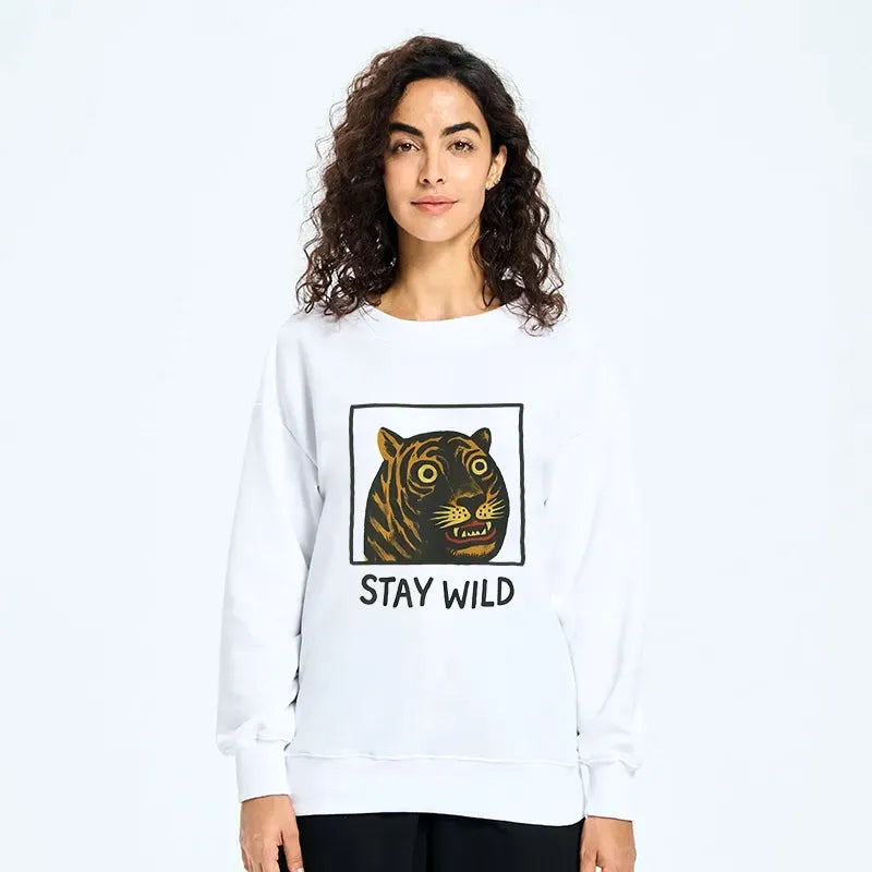 Kyoto-Lion Silly And Cute Tiger Classic Sweatshirt