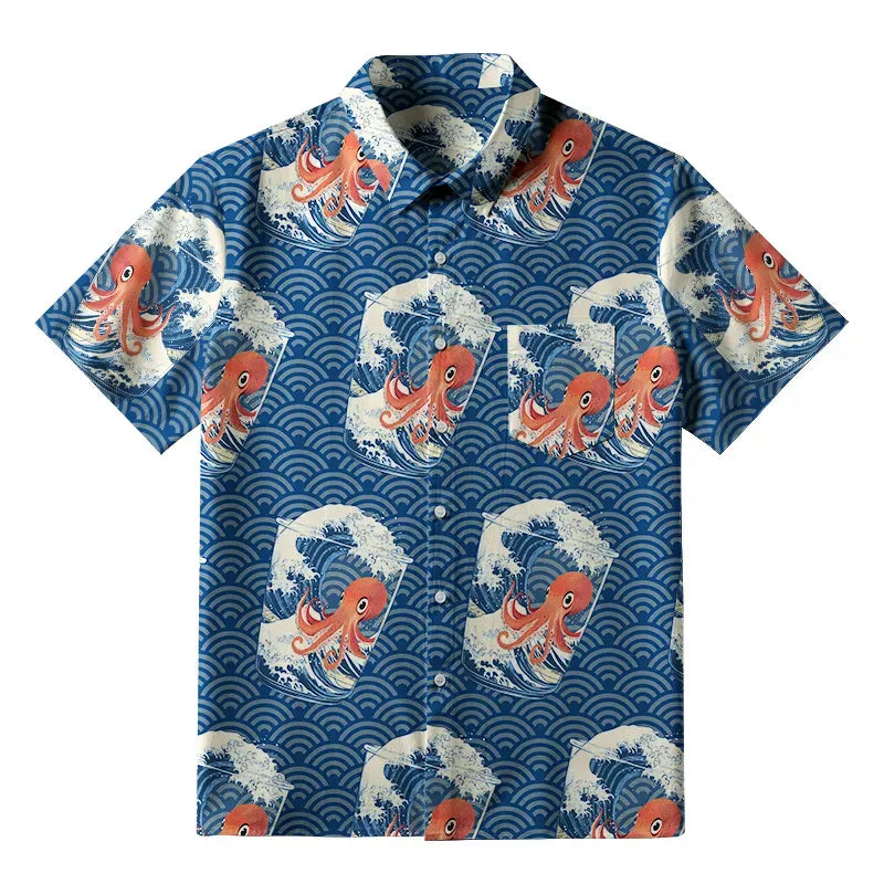 Ukiyo-e great wave unisex shirt