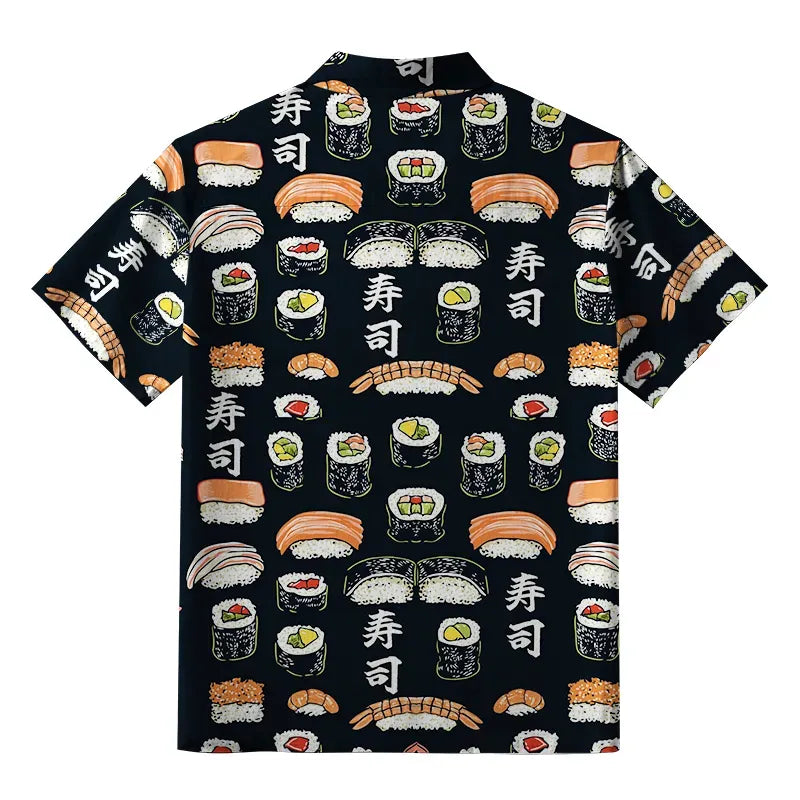 Kyoto-Lion Delicious Sushi Button-up Shirt