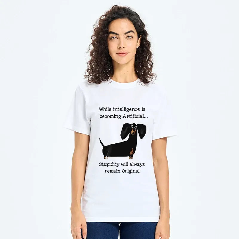Kyoto-Lion Dachshund Real Humor Funny Meme Classic T-Shirt