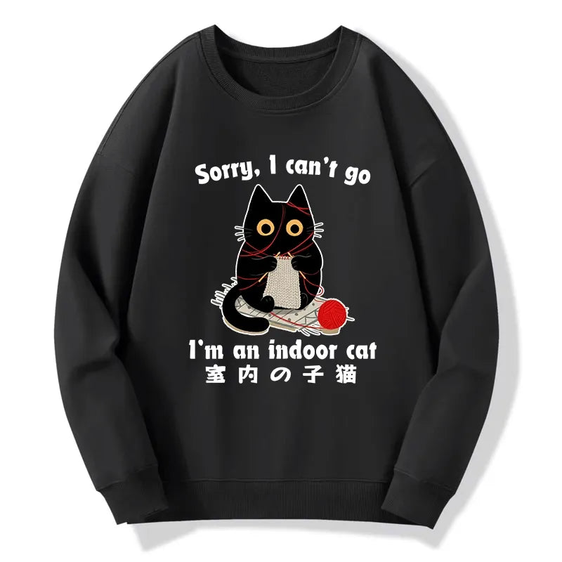 Kyoto-Lion Indoor Cat Meme Classic Sweatshirt