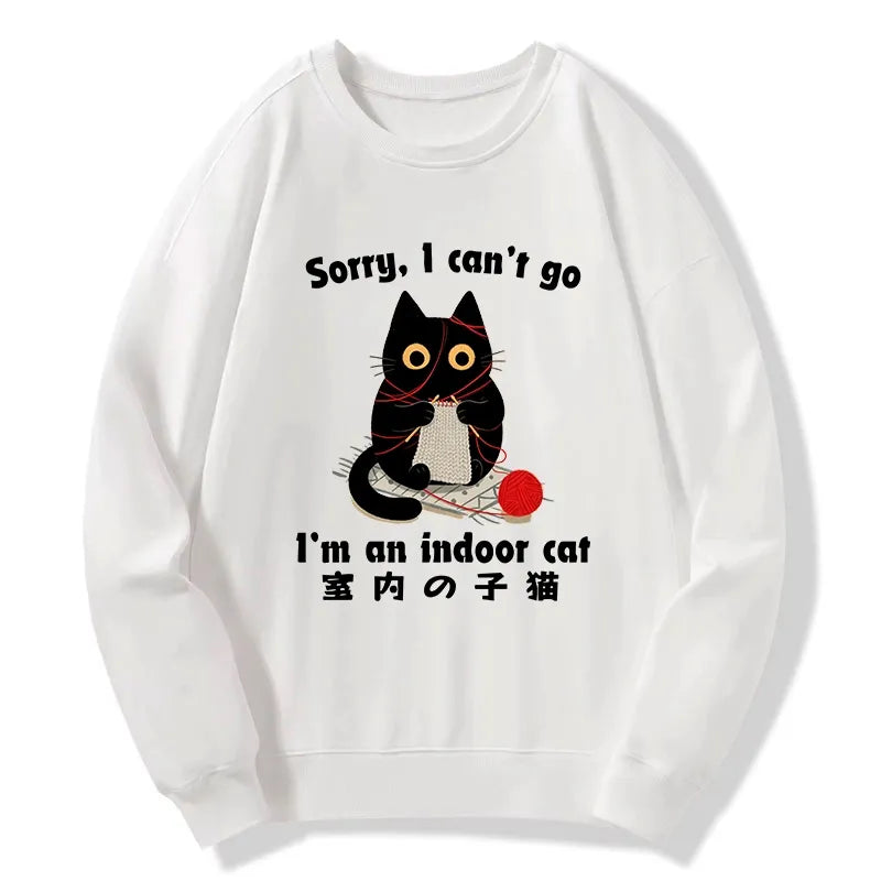 Kyoto-Lion Indoor Cat Meme Classic Sweatshirt