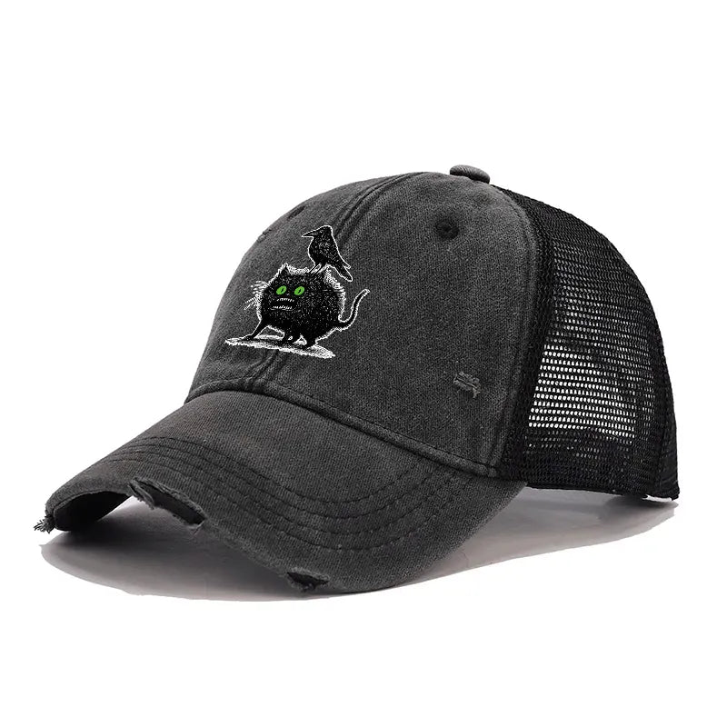 Kyoto-Lion Funny Look here, hooman-Cat meme Trucker Cap