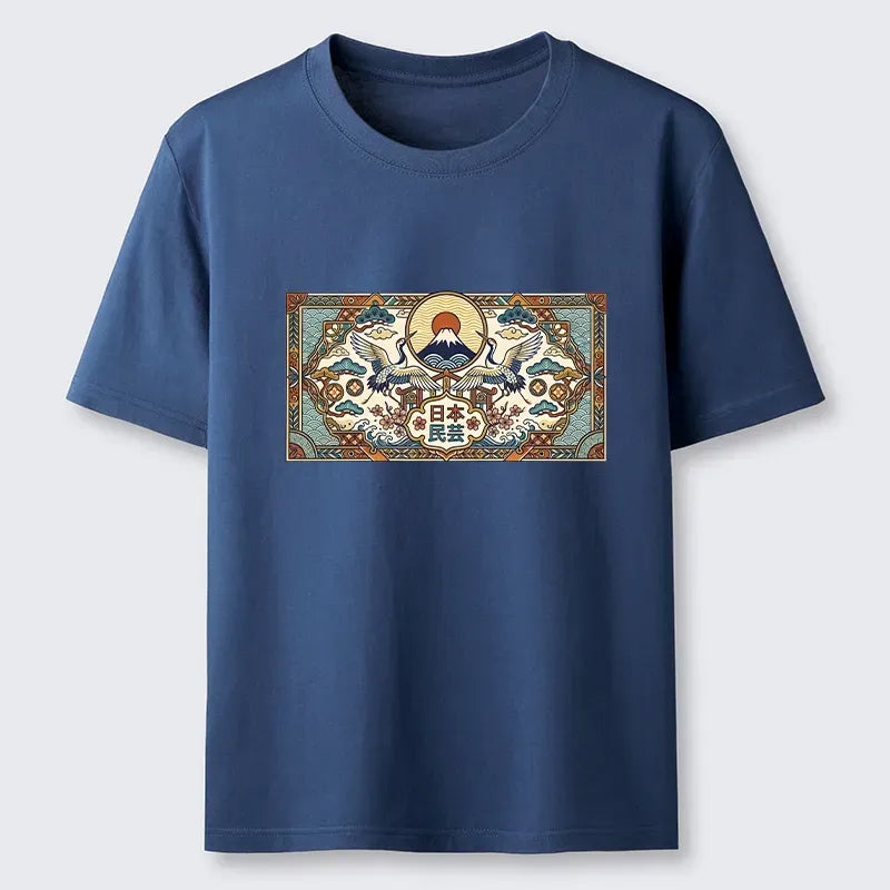 Ornate Japanese folk art t-shirt on sale