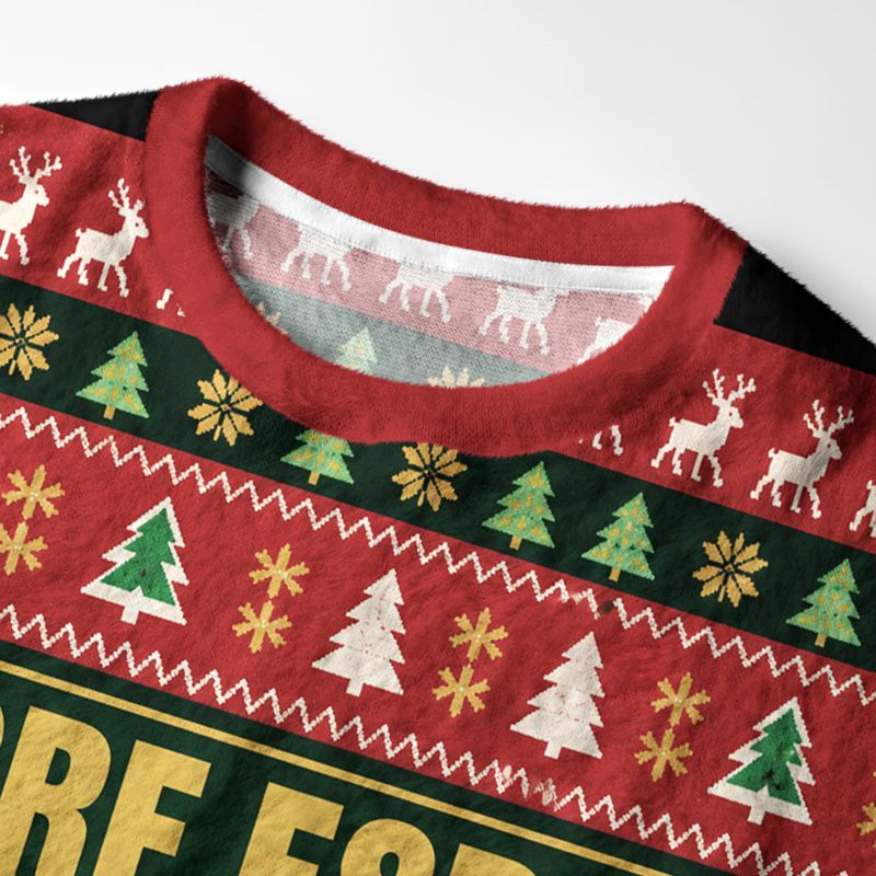 Kyoto-Lion Funny Santa Coffee Meme Fuzzy Christmas Ugly Sweatshirt