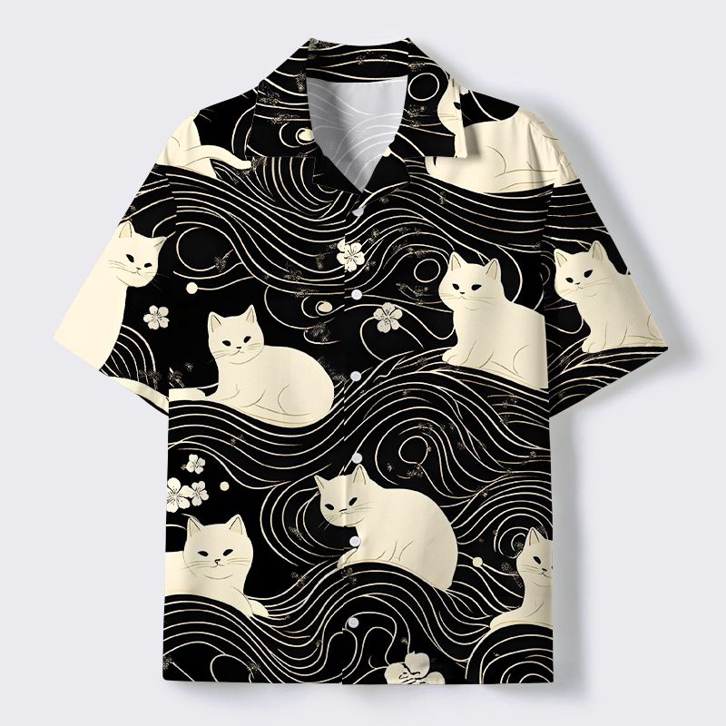 Kyoto Lion Cat Shirt for Casual Daily Wear