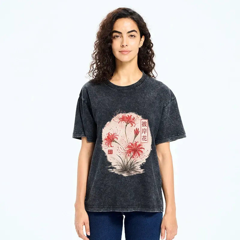 red spider lily tee for gift idea