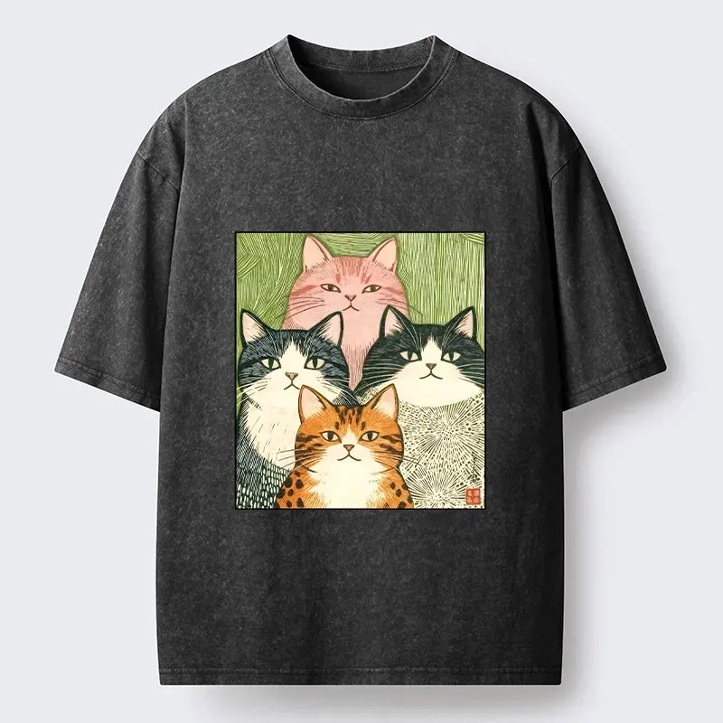 Japanese Vintage Cat T-Shirt Best Seller