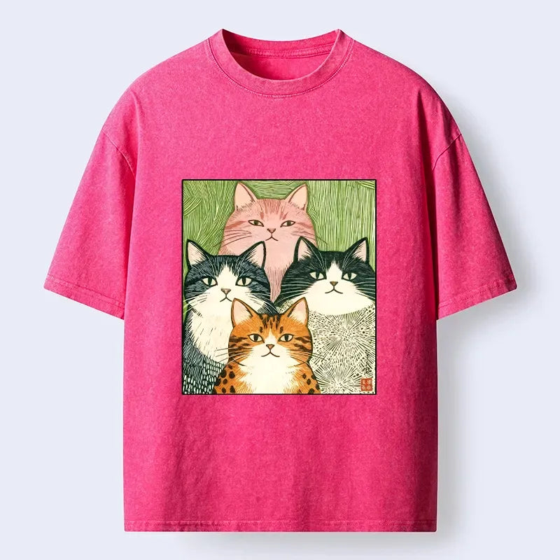 Japanese Vintage Cat T-Shirt Best Seller