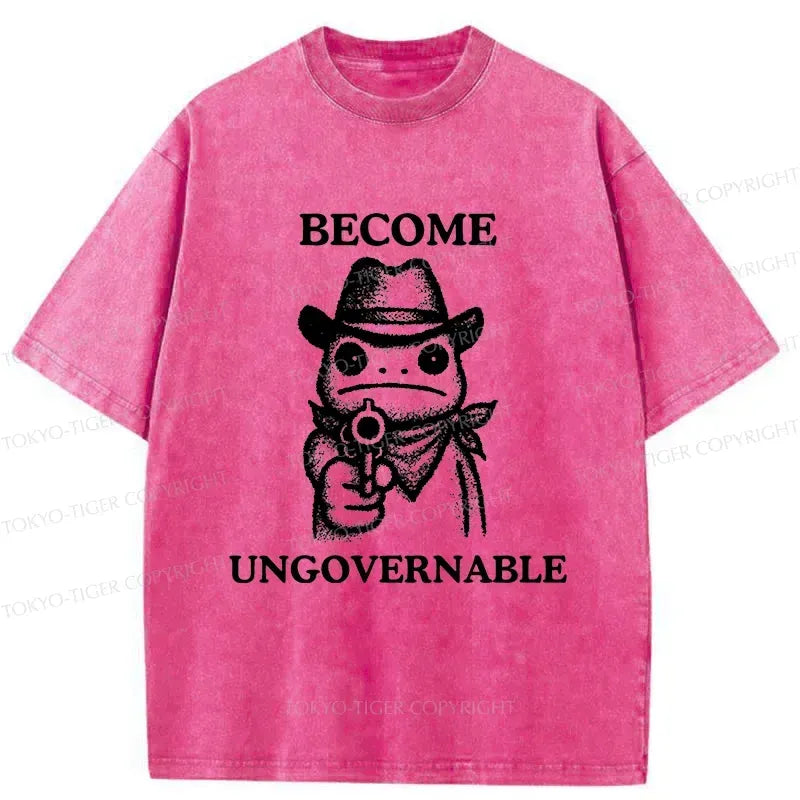 Kyoto-Lion Frog Is Targeting You Washed T-Shirt