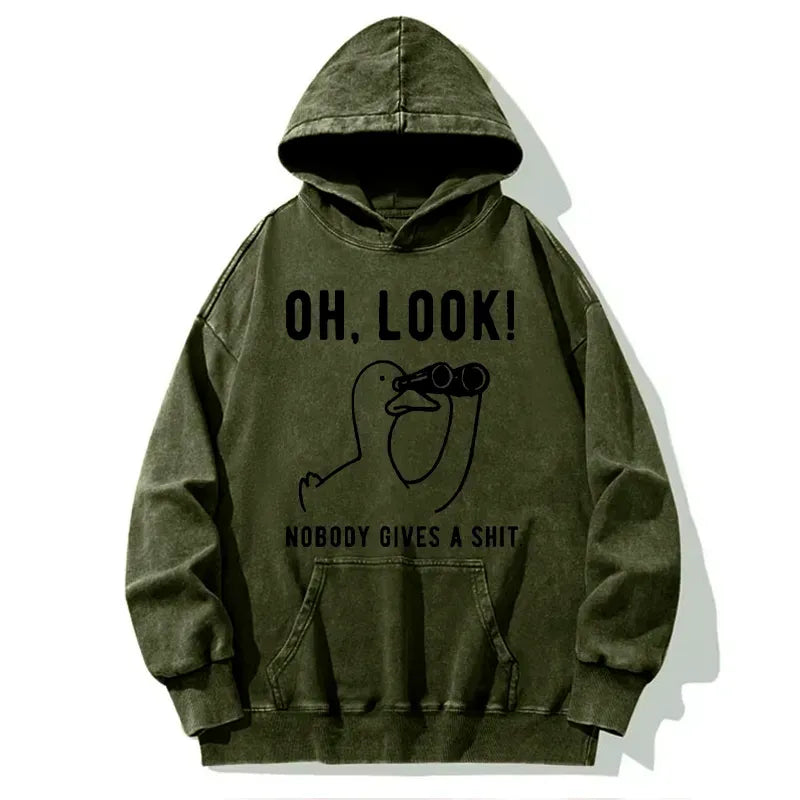 Kyoto-Lion No One Cares About The Duck Washed Hoodie