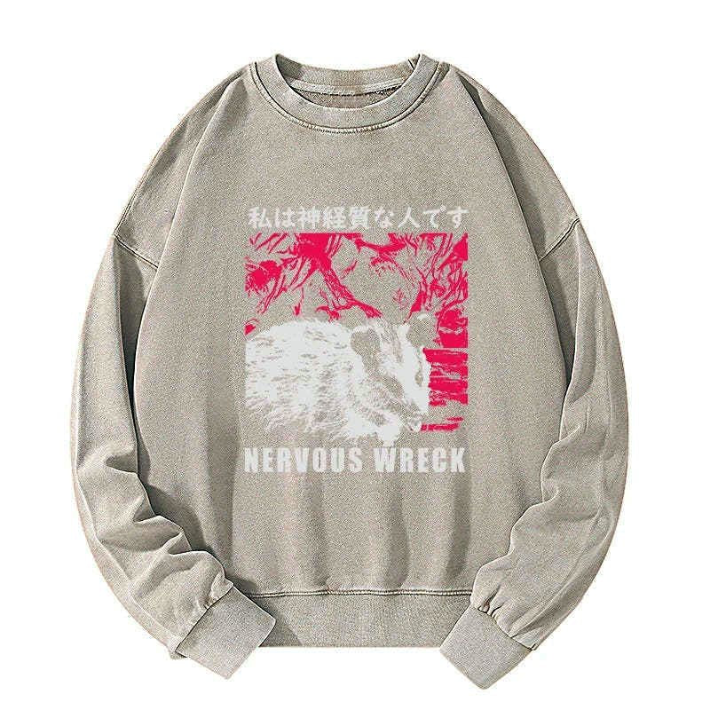 Kyoto-Lion Nervous Wreck Washed Sweatshirt