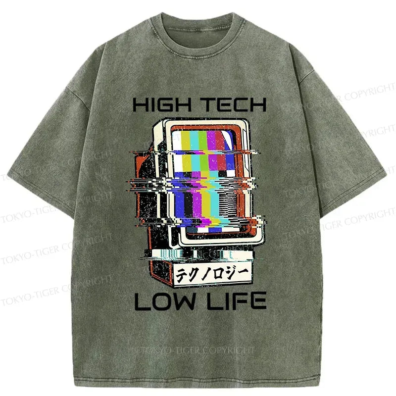 Kyoto-Lion High Tech Low Life Washed T-Shirt