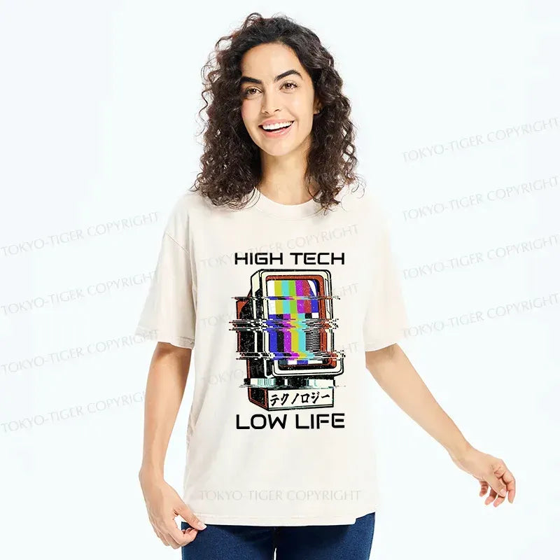 Japanese Vintage Washed T-Shirt for Streetwear