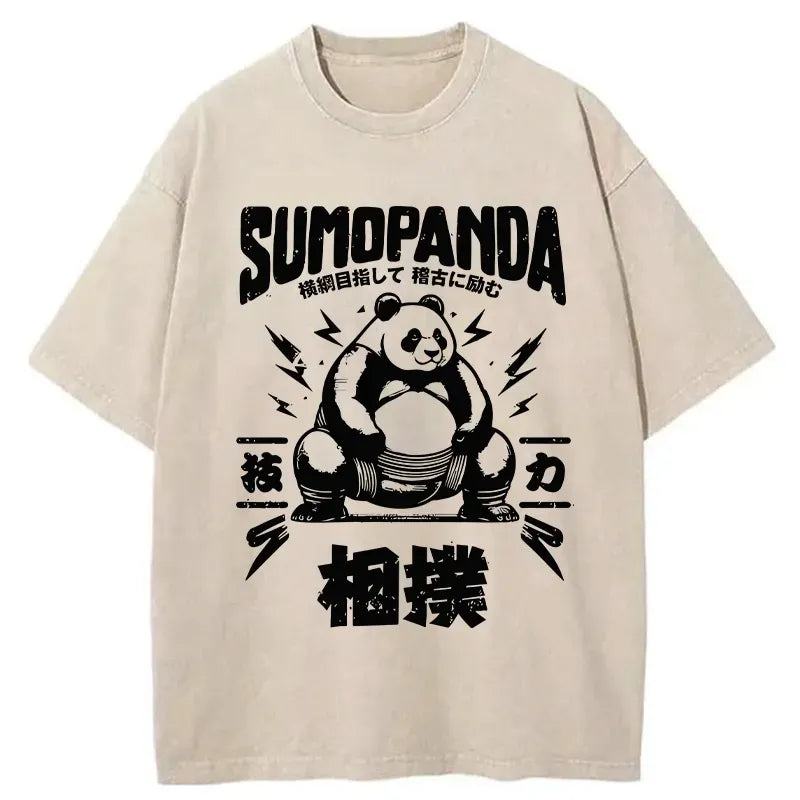japanese culture panda tee for summer
