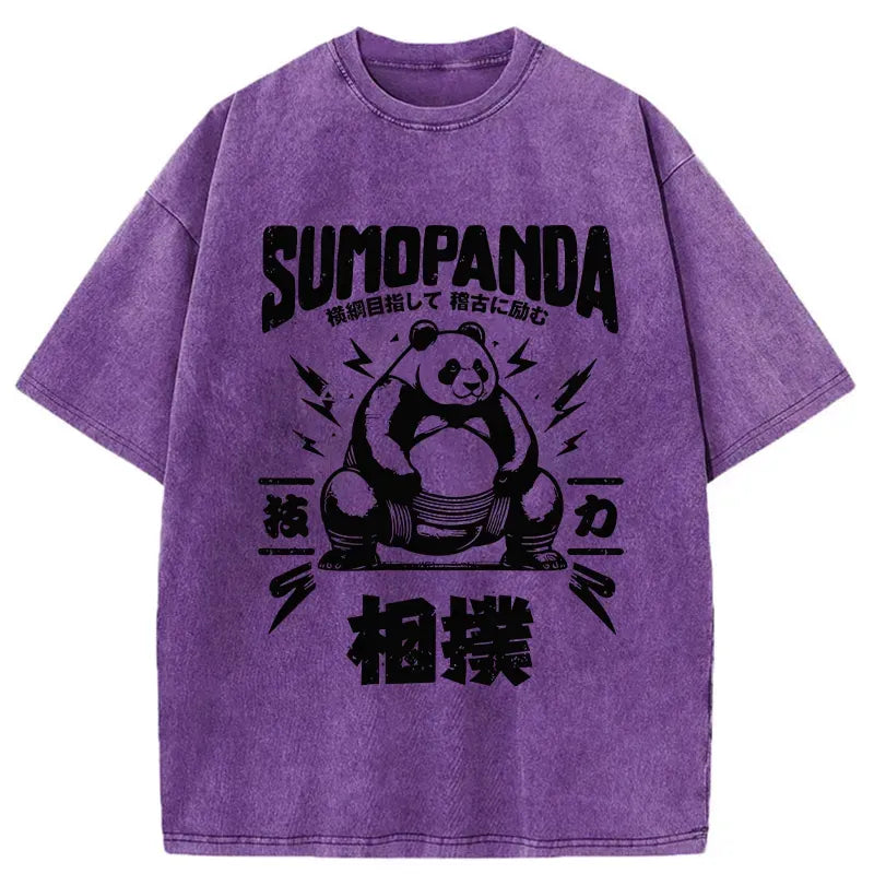 japanese sumo panda t-shirt for men