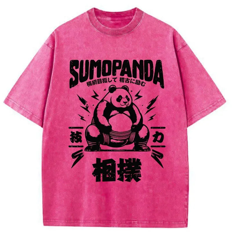 japanese culture panda tee for summer