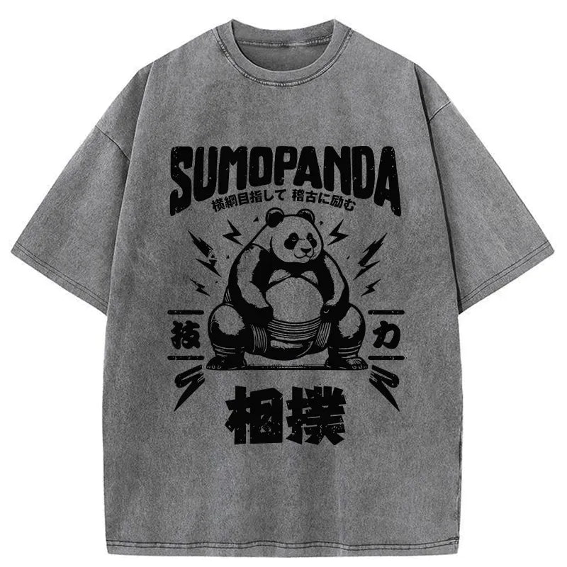 japanese culture panda tee for summer