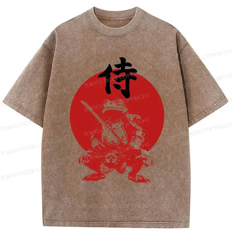 Mighty Samurai Frog Retro Tee