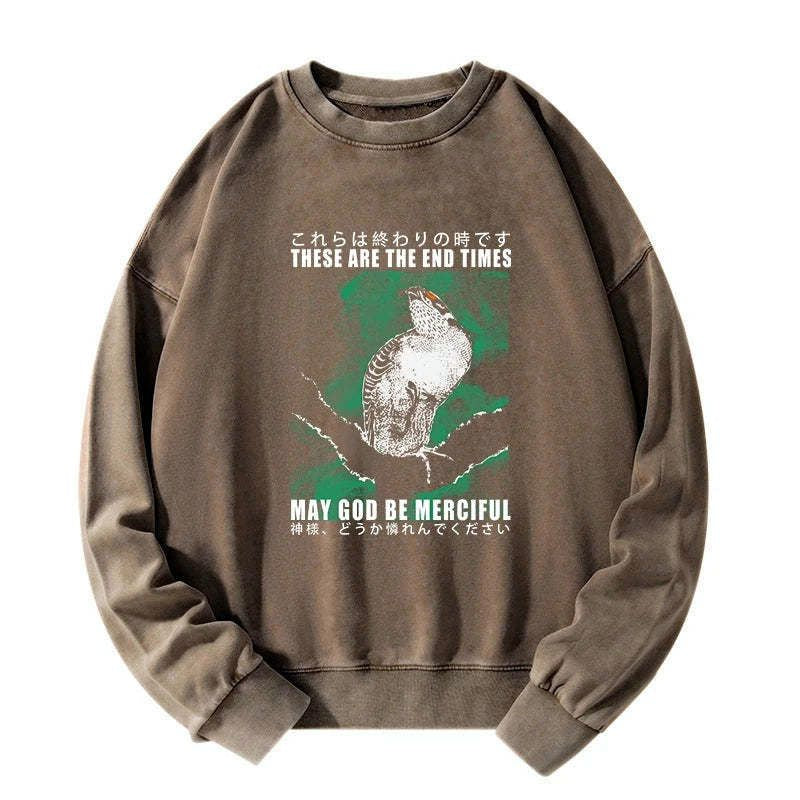 Vintage bird sweatshirt for men