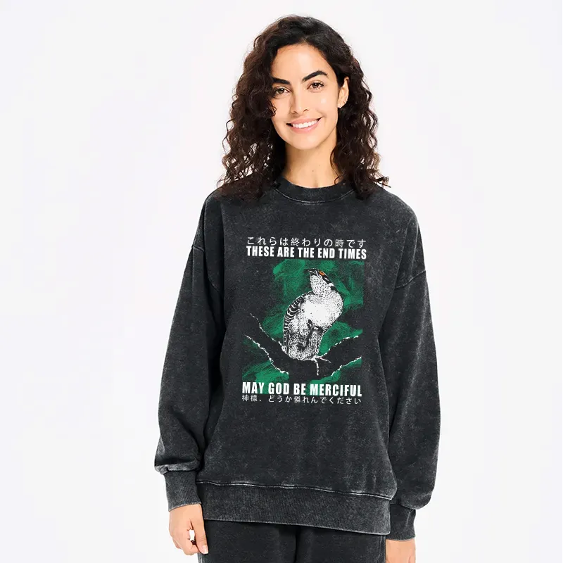 Japanese washed sweatshirt on sale