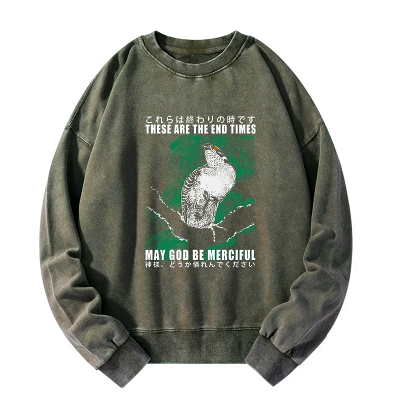 Vintage bird sweatshirt for men