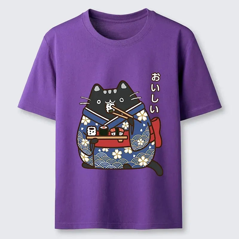 Kyoto-Lion Geisha Cat Sushi Classic T-Shirt