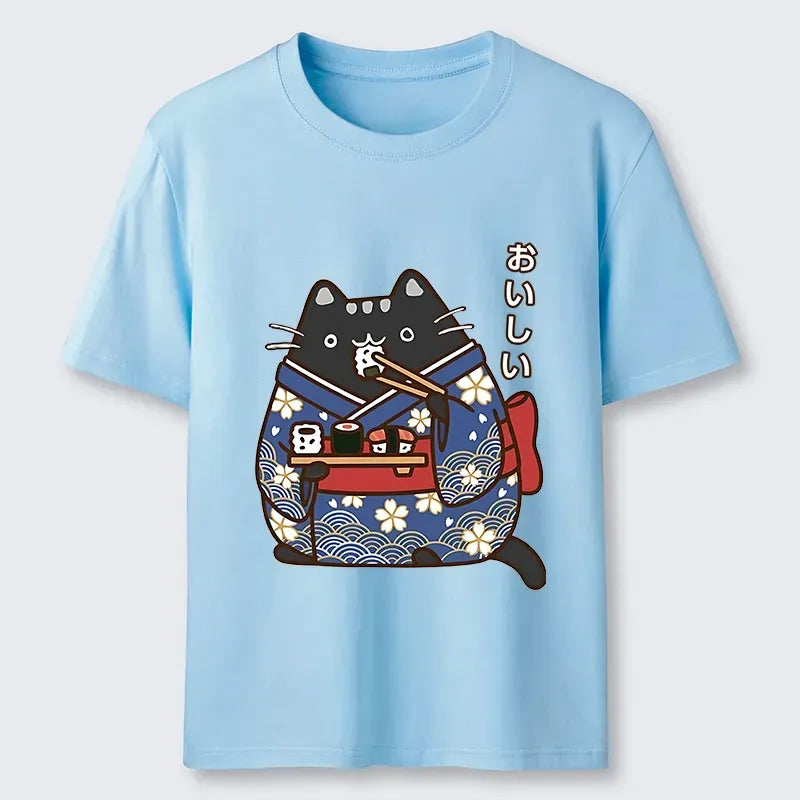 Geisha Cat Sushi Classic T-Shirt