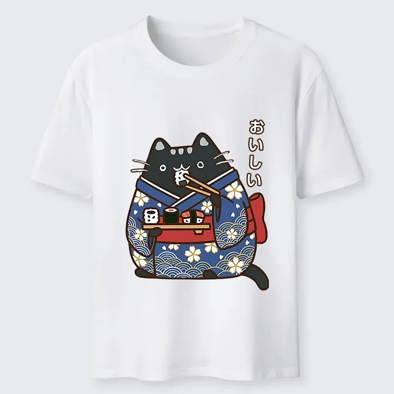 Kyoto-Lion Geisha Cat Sushi Classic T-Shirt