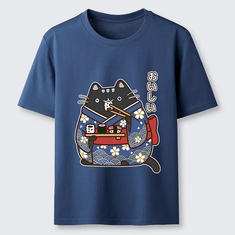 Geisha Cat Sushi Classic T-Shirt